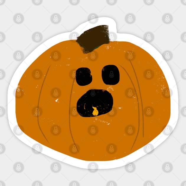 Crisis Pumpkin Sticker by The Dactyl